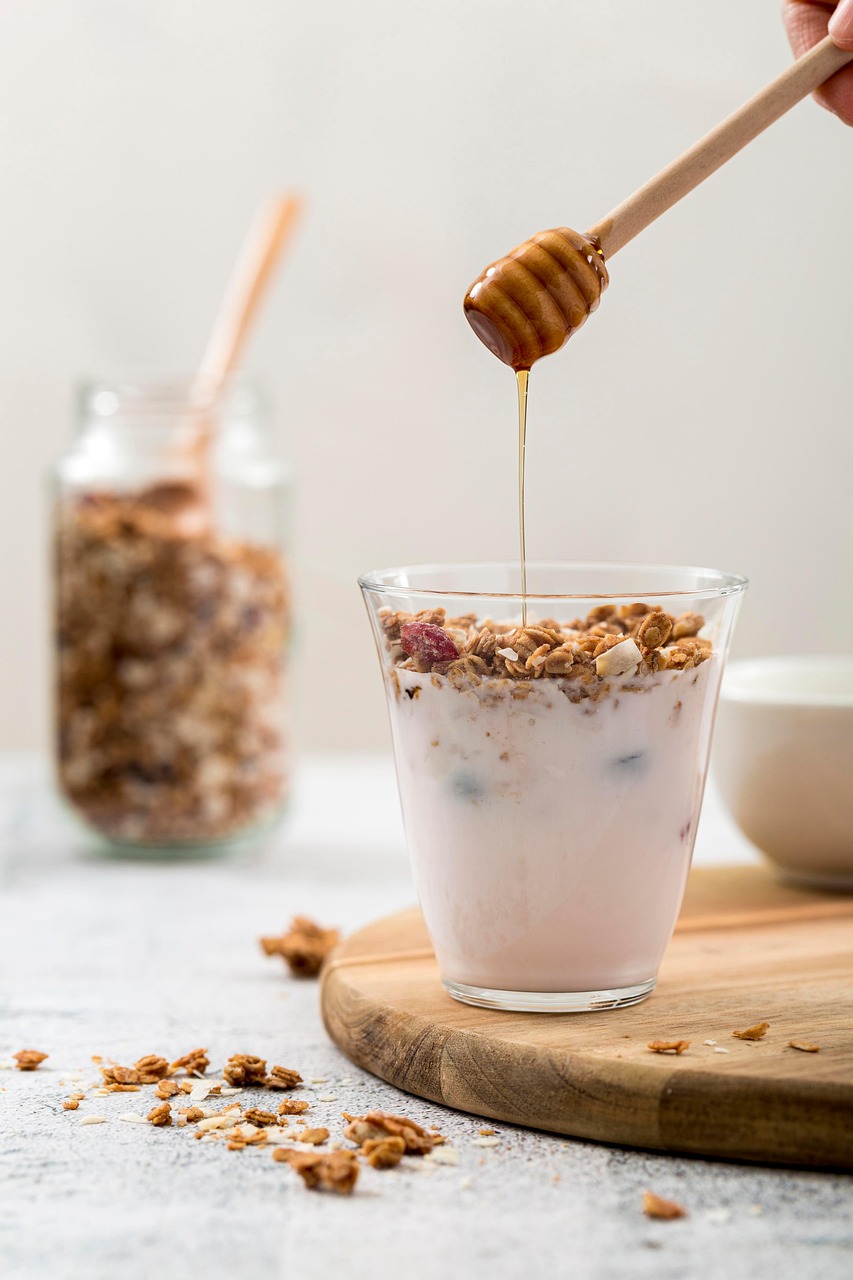 ai généré, goûter, le dessert, mon chéri, muesli, en bonne santé, naturel