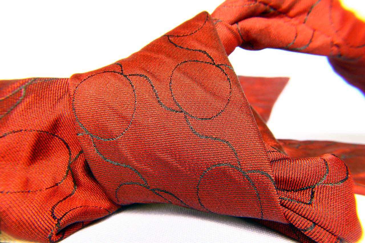 attacher, noeud de cravate, une cravate rouge, ornement, vêtements