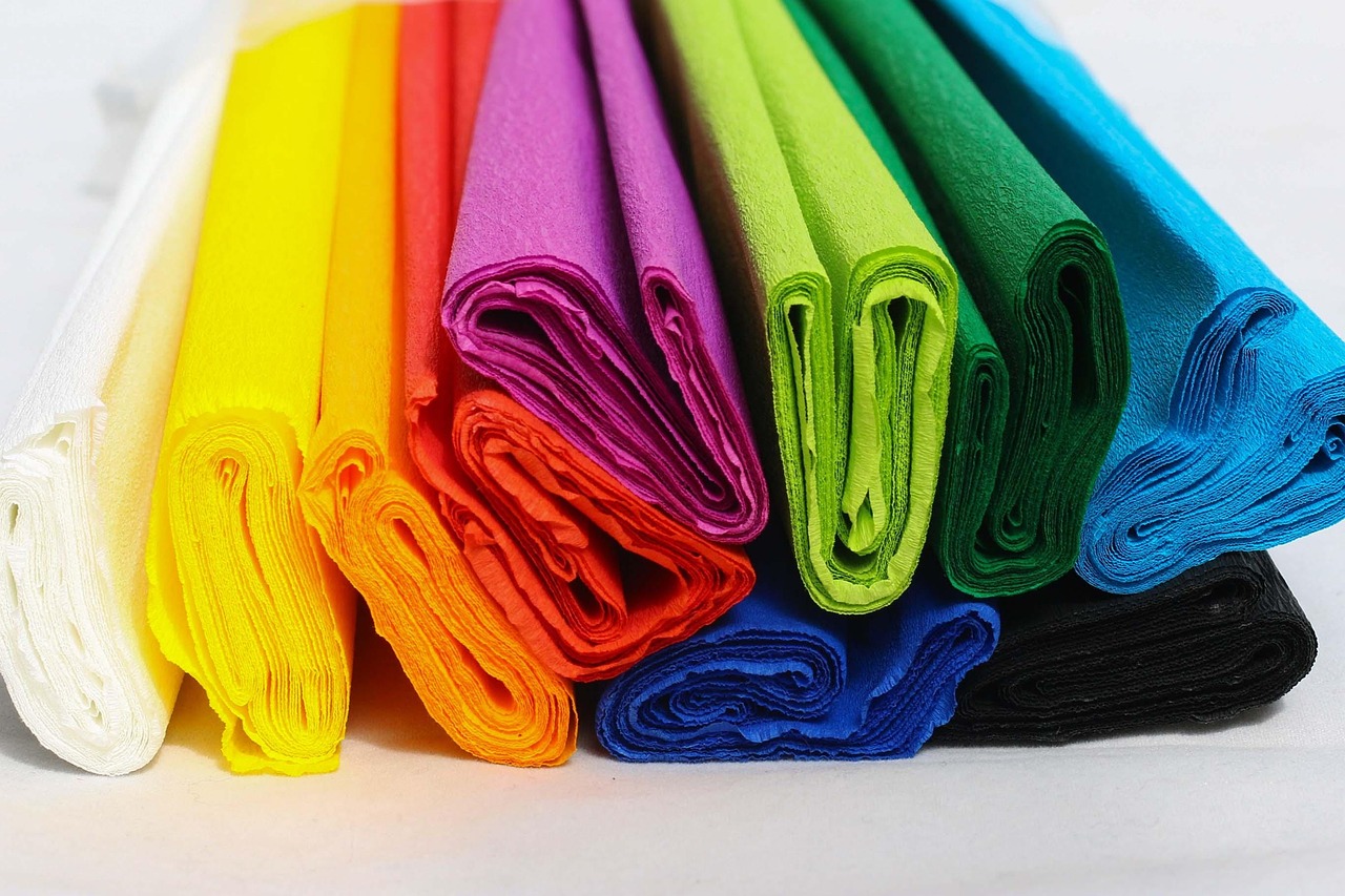 couleur, papiers, crépon, déco, coloré, feuille de papier