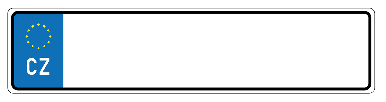 cz, tchèque, auto, spz, indicateur, identification, cognitif, marque, numéro, modèle, euro, signe euro, euro spz, vider