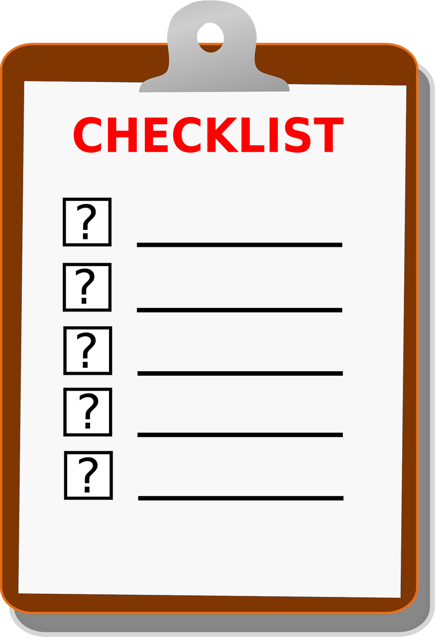 liste de contrôle, presse-papiers, vide, faire, contrôler