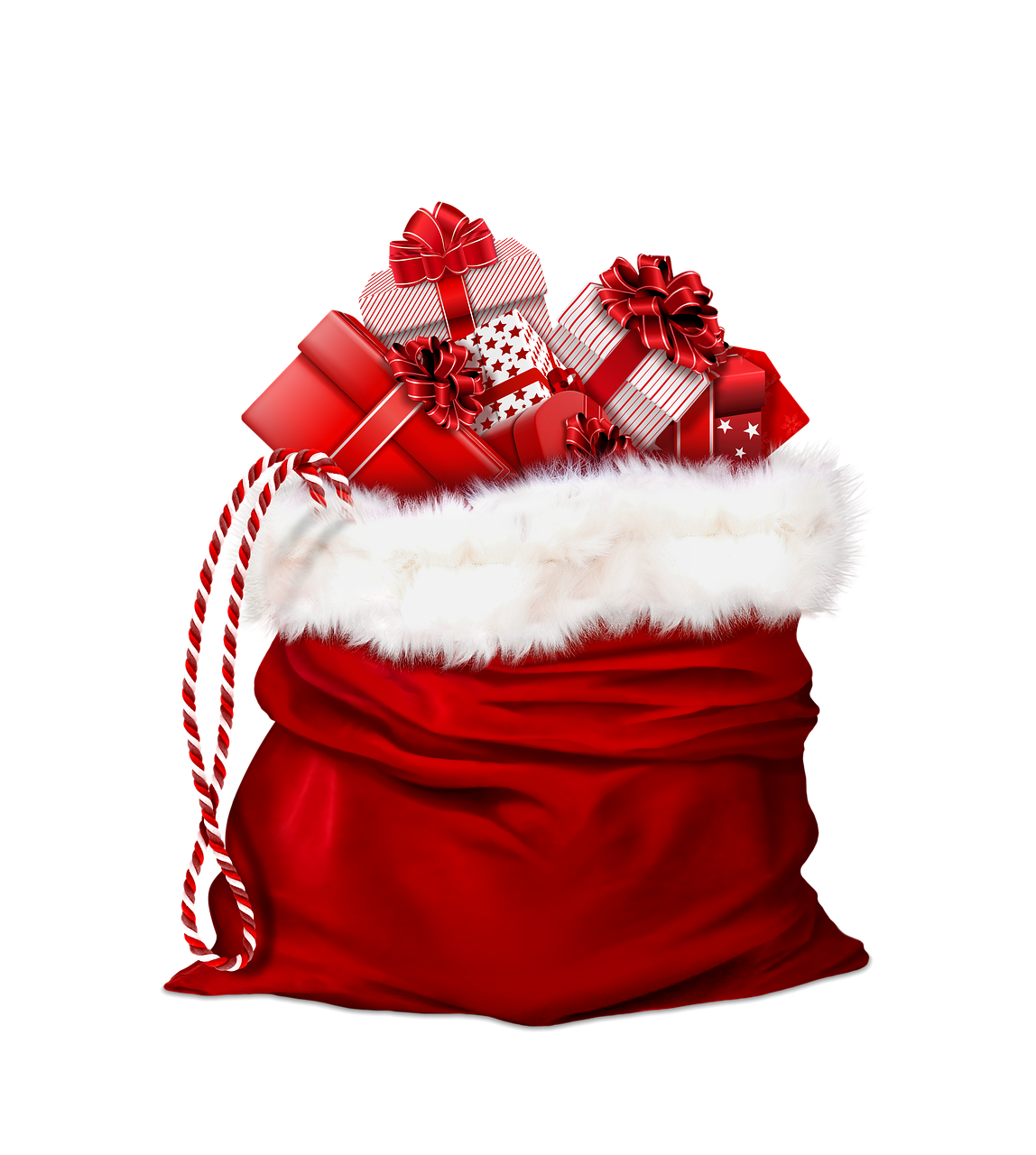 santa claus, cadeaux, rouge, sac, le père noël, un cadeau de noël, noël, vacance, surprendre, la veille de noël, cadeaux, noël, noël, noël, noël, noël
