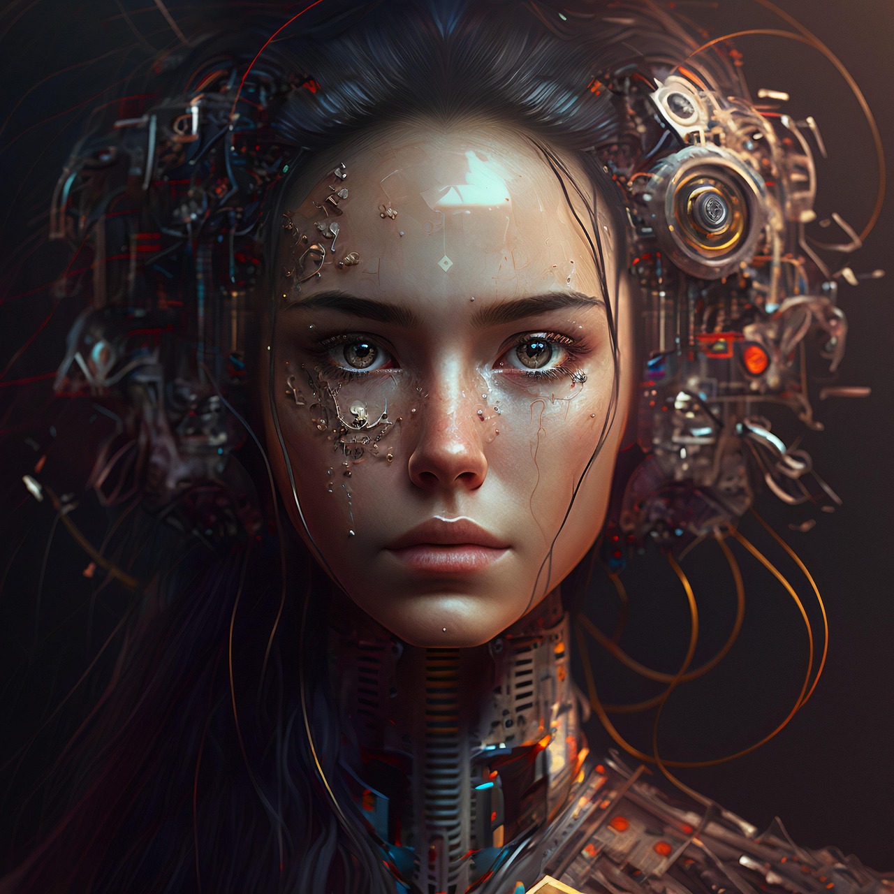 ai généré, femme, robot, la technologie, intelligence artificielle, portrait, automate, automation, avenir, numérique, fantaisie, chatgpt, chat gpt
