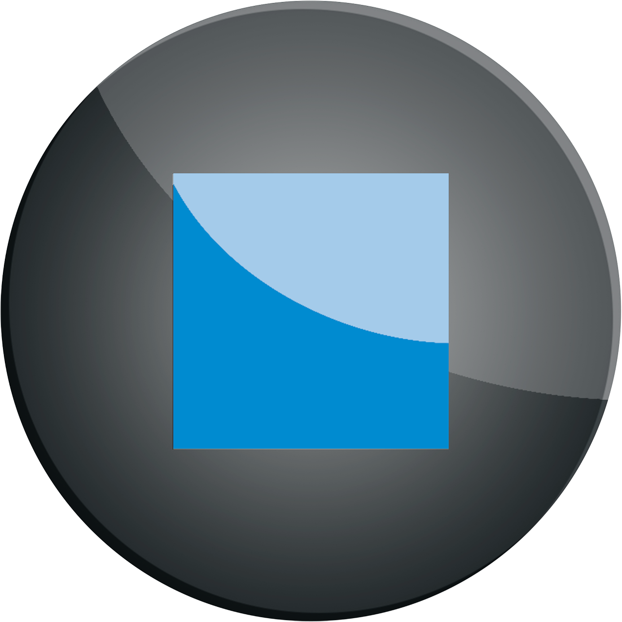 bouton, arrêter, bleu, a, player, icône, la fenêtre, les fenêtres, vlc, médias, media player, psd, photoshop