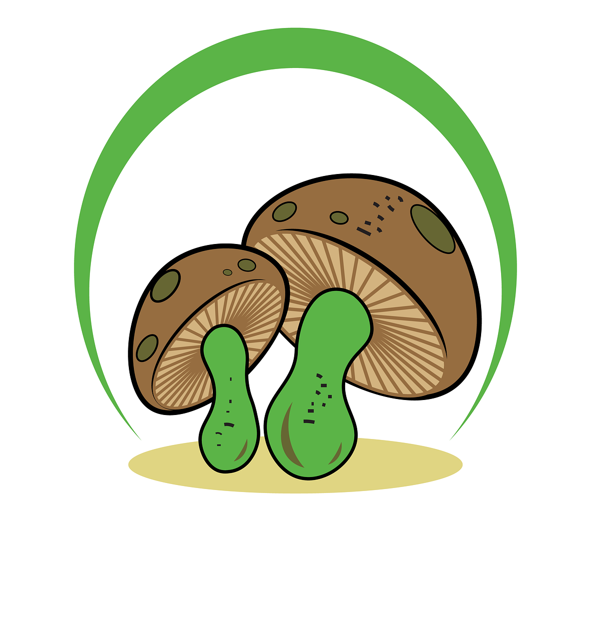 champignon, logo, champignons, nature, champignon de paris