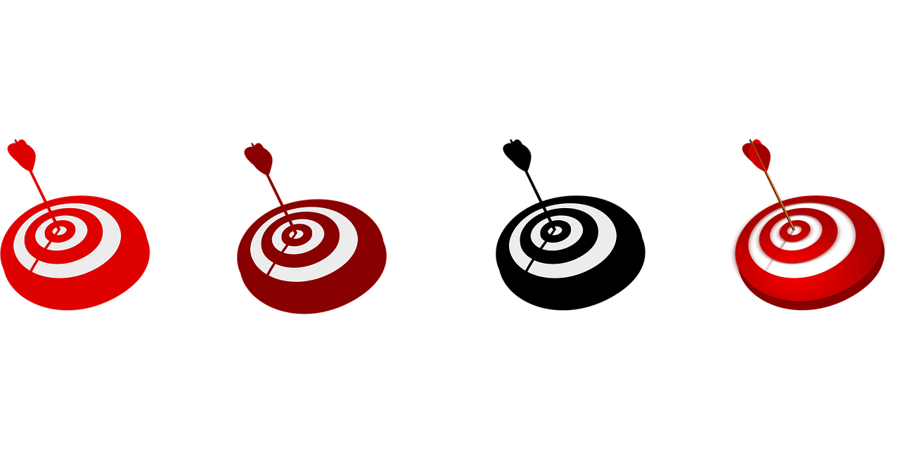 cibler, avoir pour but, la flèche