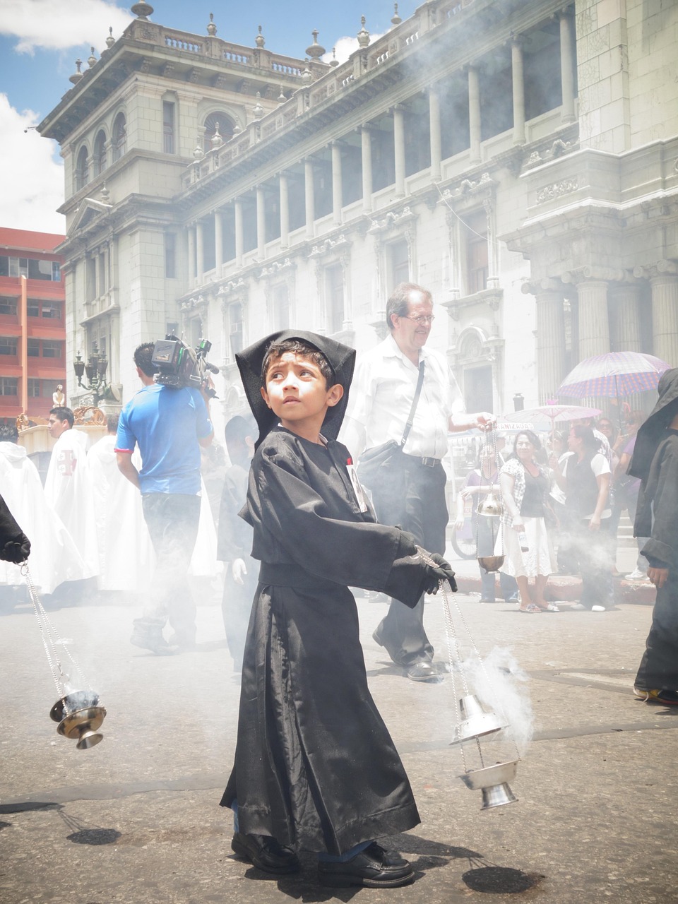 enfant, rue, religion, guatemala, transparent 1, semaine sainte 1