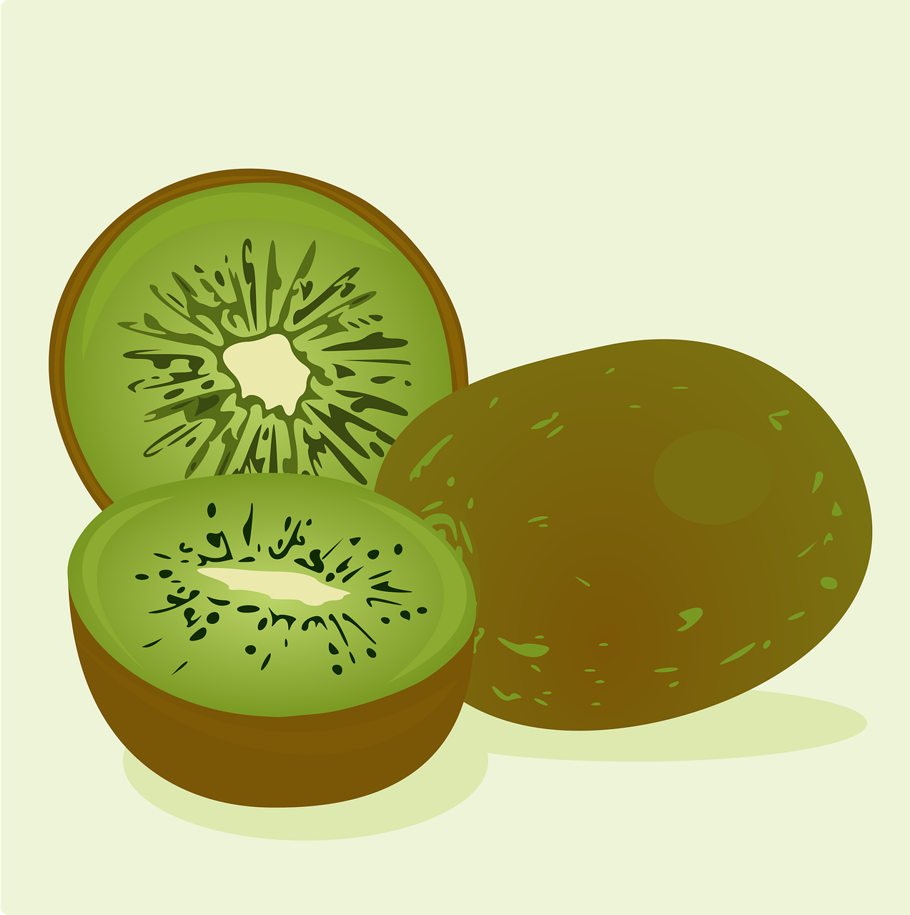 kiwi, fruit, aliments, vert, clipart, sucré, vitamine, dessin animé, kiwi, kiwi, kiwi, kiwi, kiwi, fruit