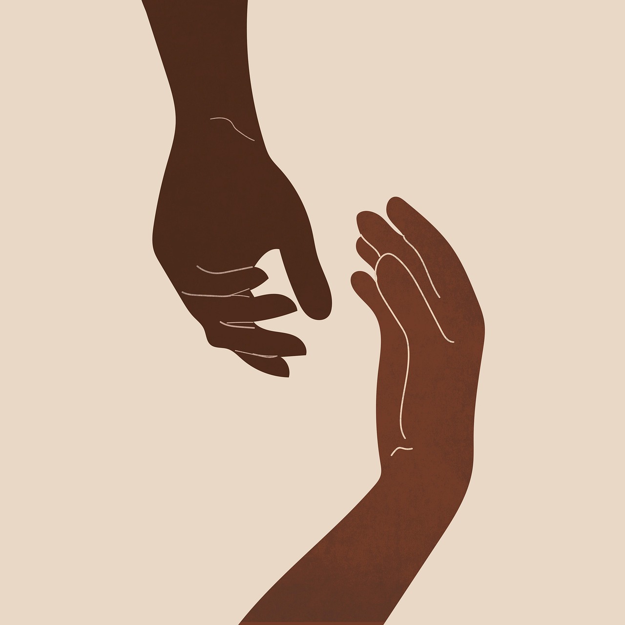 mains, facile, simpliste, gens, corps, dessin, contexte, contact