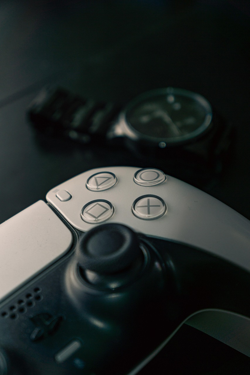 manette, analogue, regardez, temps, playstation, joueur, ps5, jeu, console, la technologie, dispositif