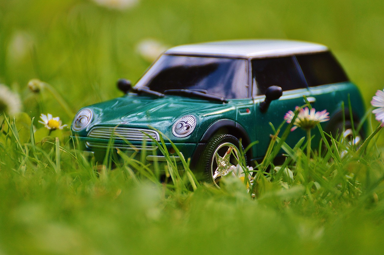 mini cooper, voiture, maquette, véhicule, mini, vert