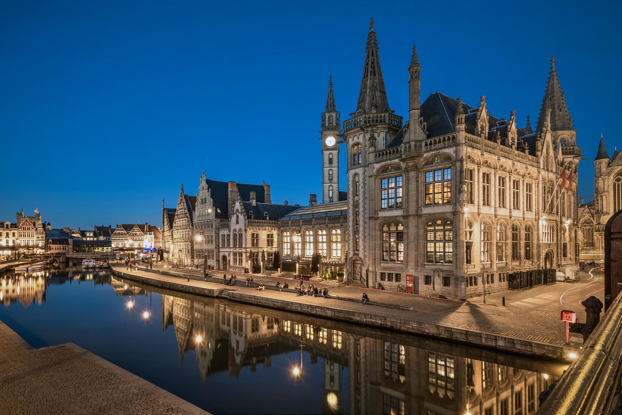 mise en miroir, bassin d'eau, la belgique, canal, romantique, banque, historiquement, vue de la ville, banque, banque, banque, banque, banque