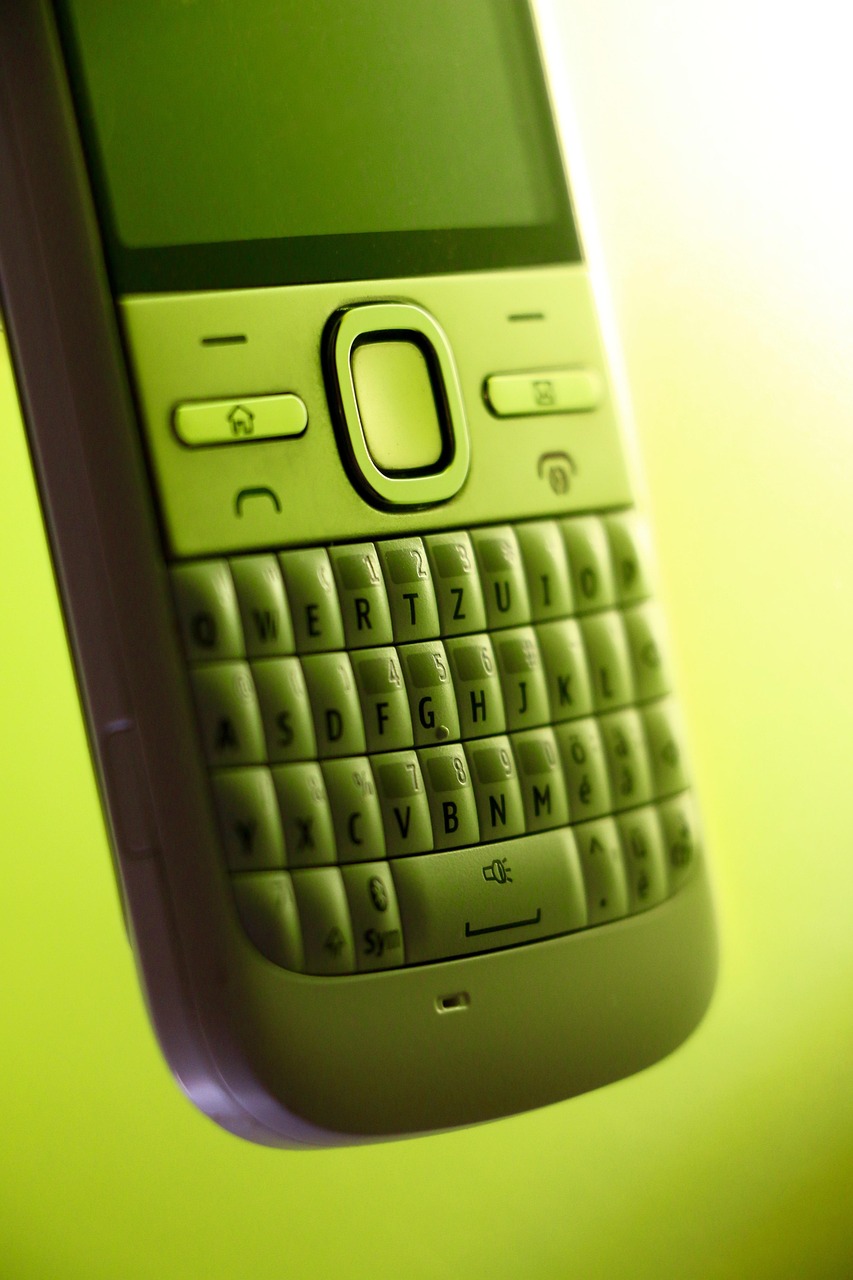 smartphone, mobile, rétroéclairage, en biais, qwertz, clavier