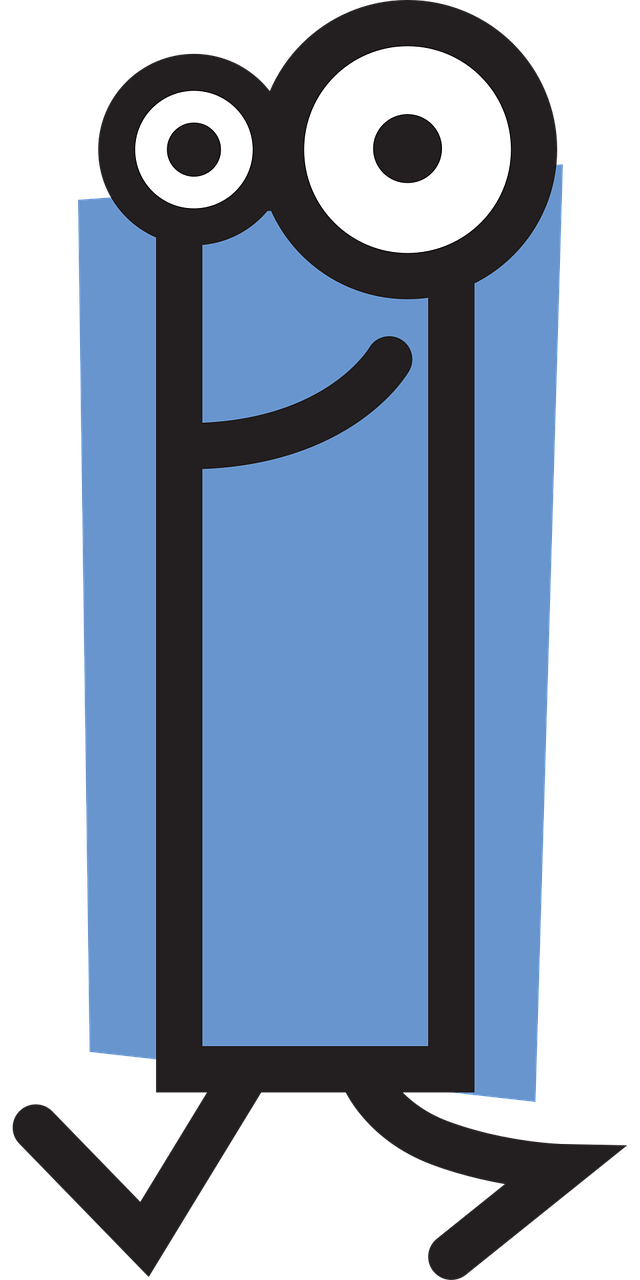 un, numéro, 1, symbole, créature, dessin animé, chiffre, compter