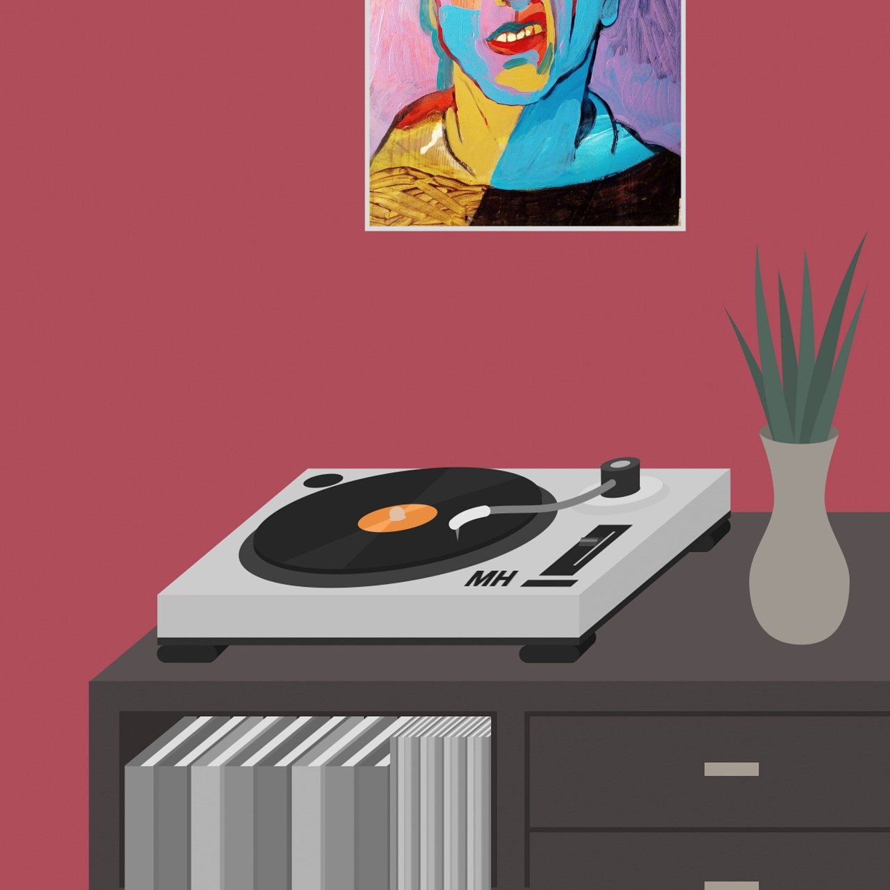 vinyle, plaque tournante, la musique, record, disque, cd, du son, platine tourne disque, disque vinyle, régler, art, album, phonographe