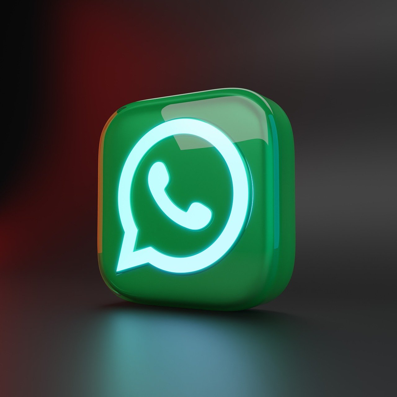 whatsapp icône, whatsapp, whatsapp logo, rendu 3d