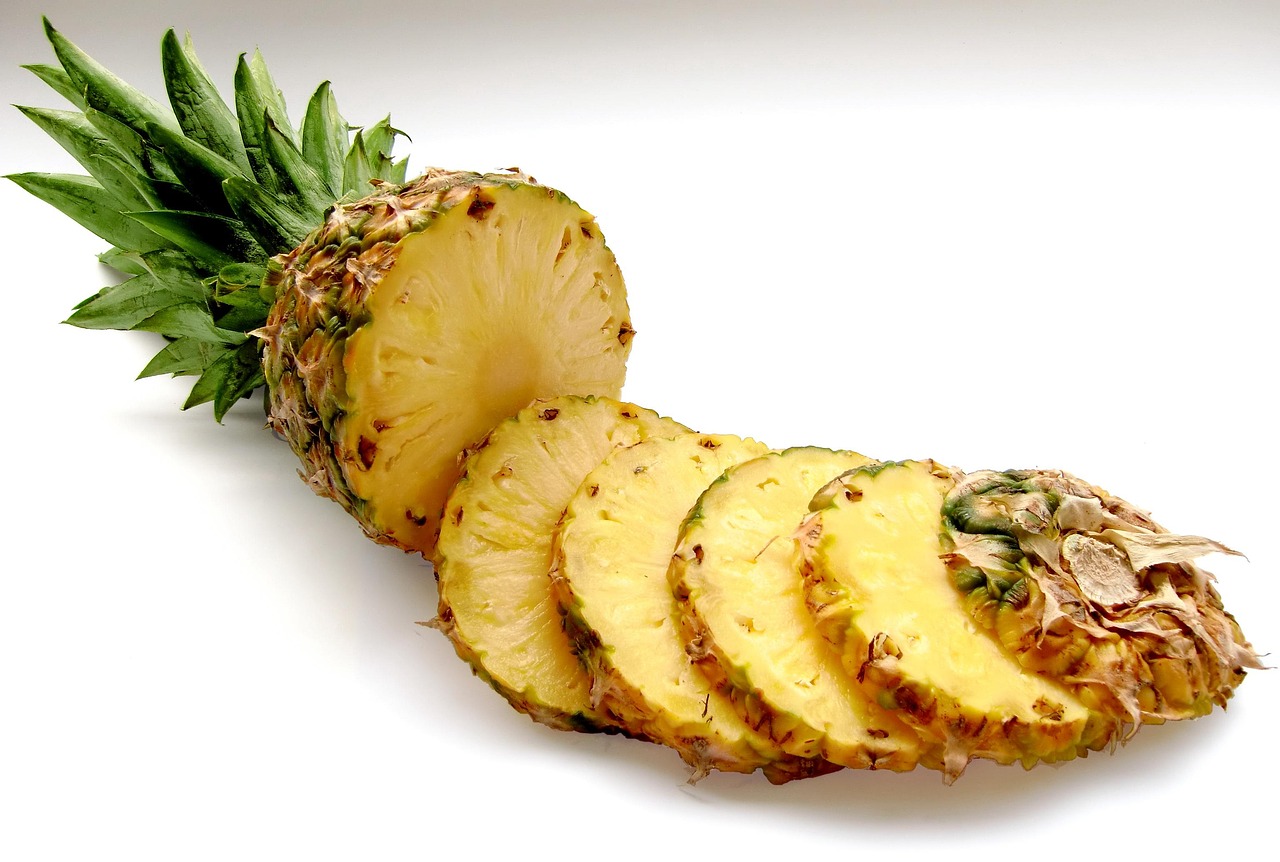 ananas, tranches, fruit, vitamines, fruit exotique, en bonne santé, frais, mûr, produire, isolé, tranches d'ananas, tranché, ananas, ananas, ananas, ananas, ananas