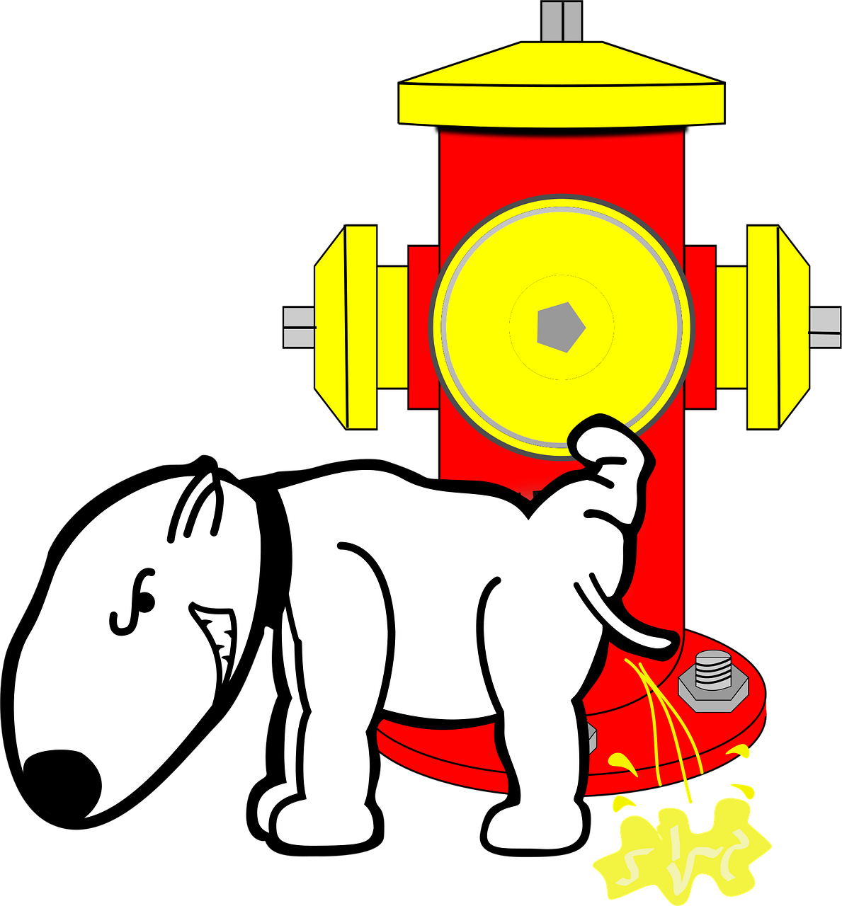 chien, bouche d'incendie, animal de compagnie, animal, pipi