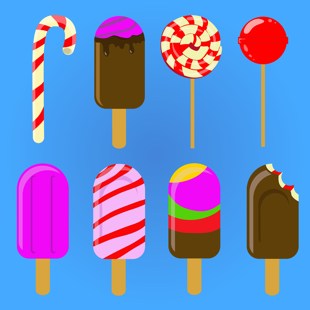 crème glacée, bonbons, caramel, confiserie, chocolat, sorbet