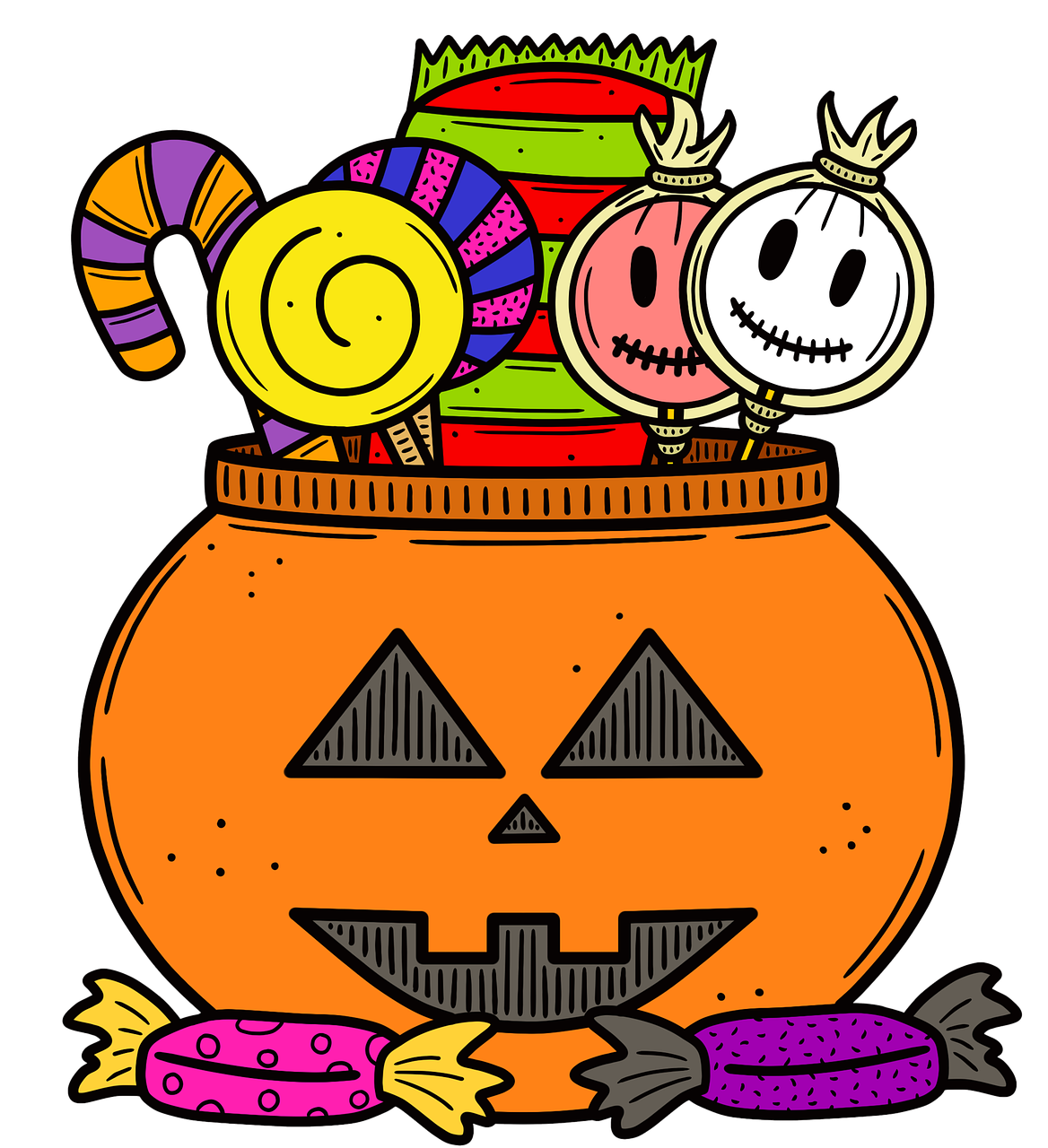 halloween, seau, des sucreries, la charité s'il-vous-plaît, bonbons, bonbons d'halloween, seau de bonbons