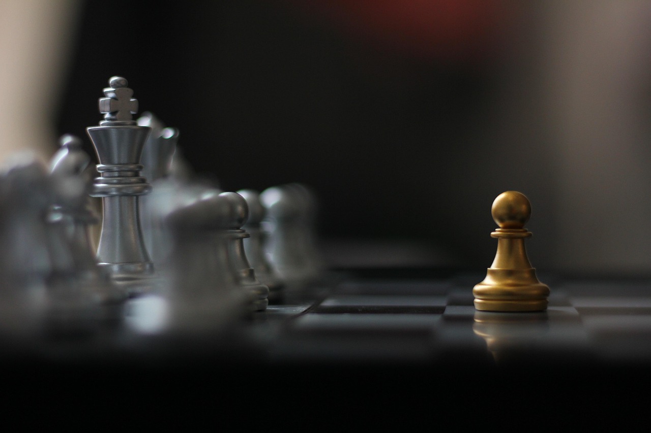 le roi, jeu d'échecs, pc, amusant, avec, face à face