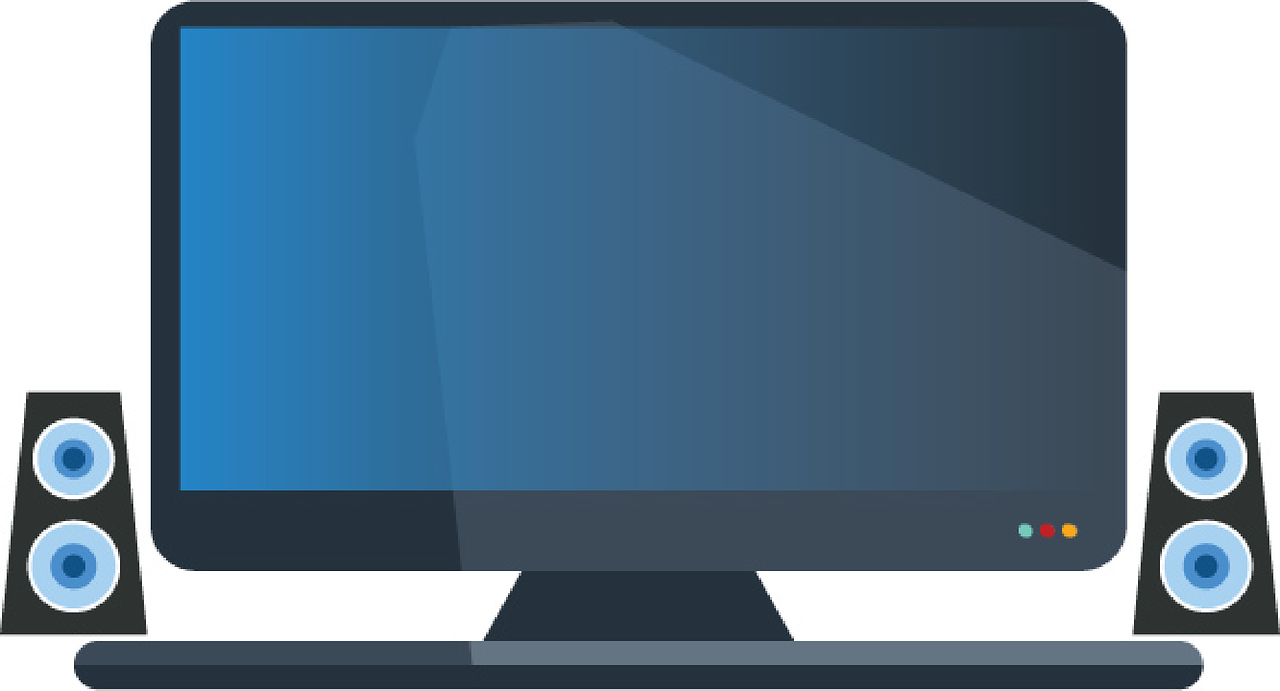 moniteur, filtrer, ordinateur, haut-parleur