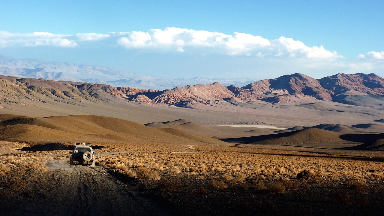 paysage, un camion, andes, nature, le dessert, solitaire, sec, atacama, chili, argentine, montagne, expéditions