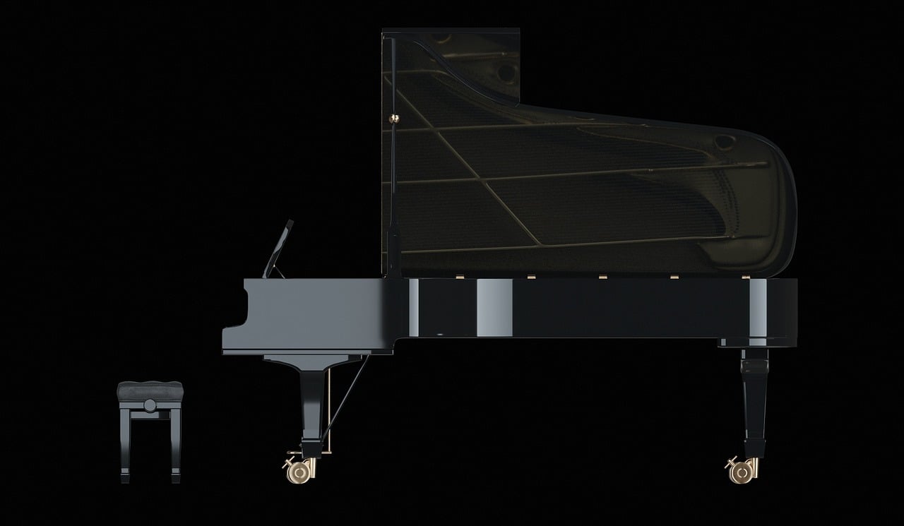 piano, classique, instrument, instrument à clavier, instrument de musique, musique classique, la musique, le noir, piano à queue, 3d, rendu, piano, piano, piano, piano, piano
