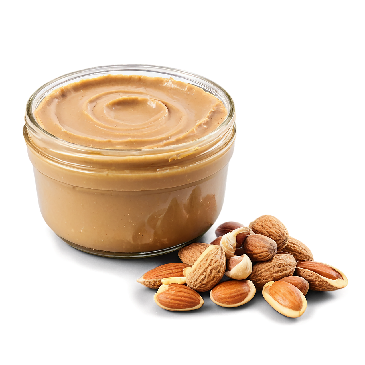 ai généré, beurre, aliments, sucré, collations, beurre de noisette, crémeux, propager, amande, beurre de noix ovale pâle, contexte