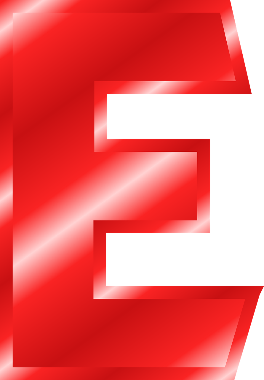 alphabet, e, abc, lettre, caractère alphabétique, lettre majuscule, rouge, brillant, lettre rouge