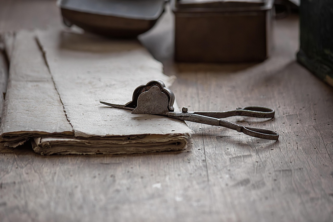 antique, papier, ancien, alt, stahl, holz, porte-clés