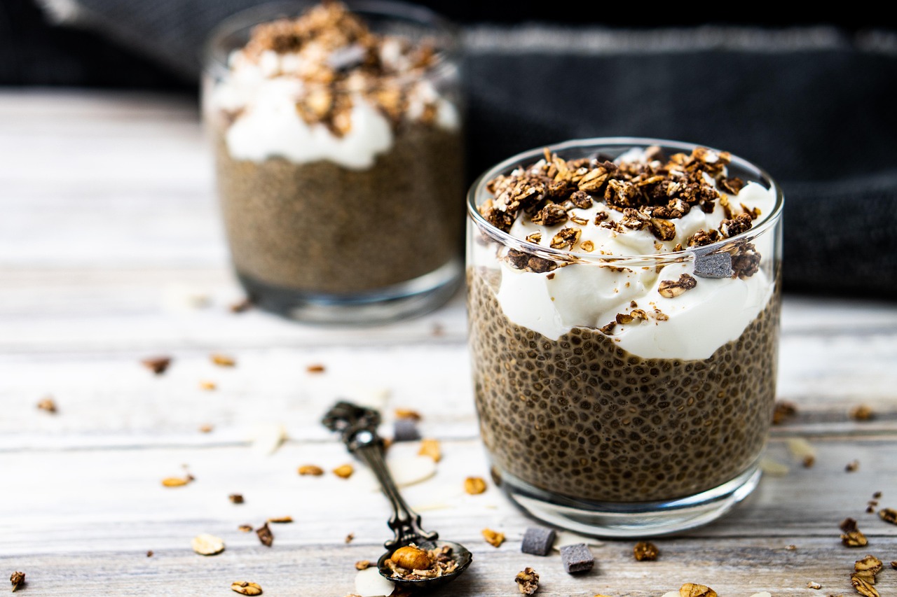 chia, le dessert, gruau, sucré, crème, chocolat, céréales, en bonne santé, petit déjeuner, nutrition, chia, chia, chia, chia, chocolat, chocolat, chocolat, chocolat, chocolat, nutrition, nutrition