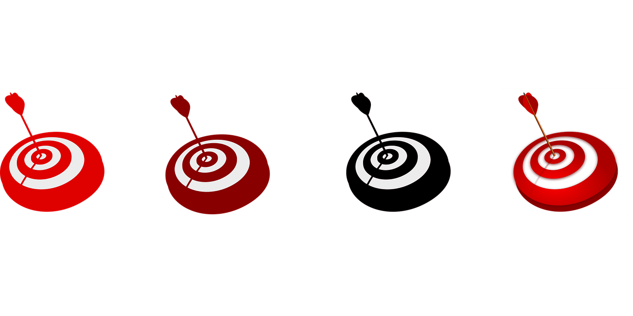 cibler, avoir pour but, la flèche