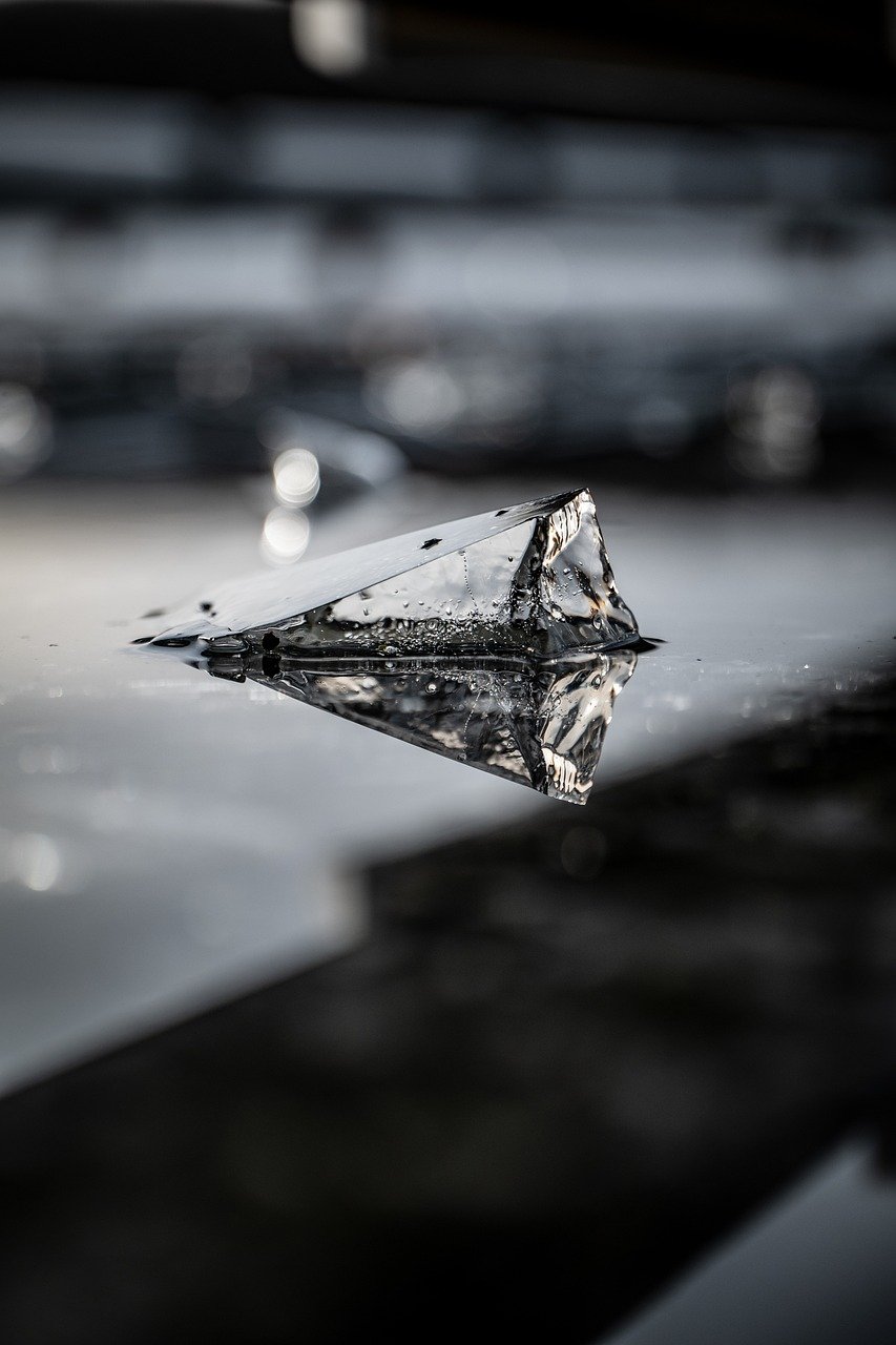 crème glacée, gelé, un verre, transparent, dégager, du froid, tranchant