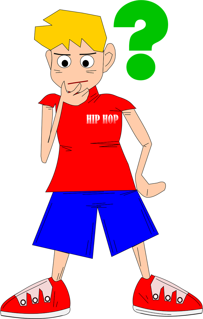 enfant, garçon, question, marque, en pensant, ce qu'il faut faire, interrogatoire, shorts, la chemise, debout, question, question, question, question, question