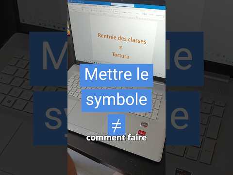 Faire le symbole ≠ avec votre clavier ⌨️ #astuce #shorts #microsoft #word #raccourci #phformation
