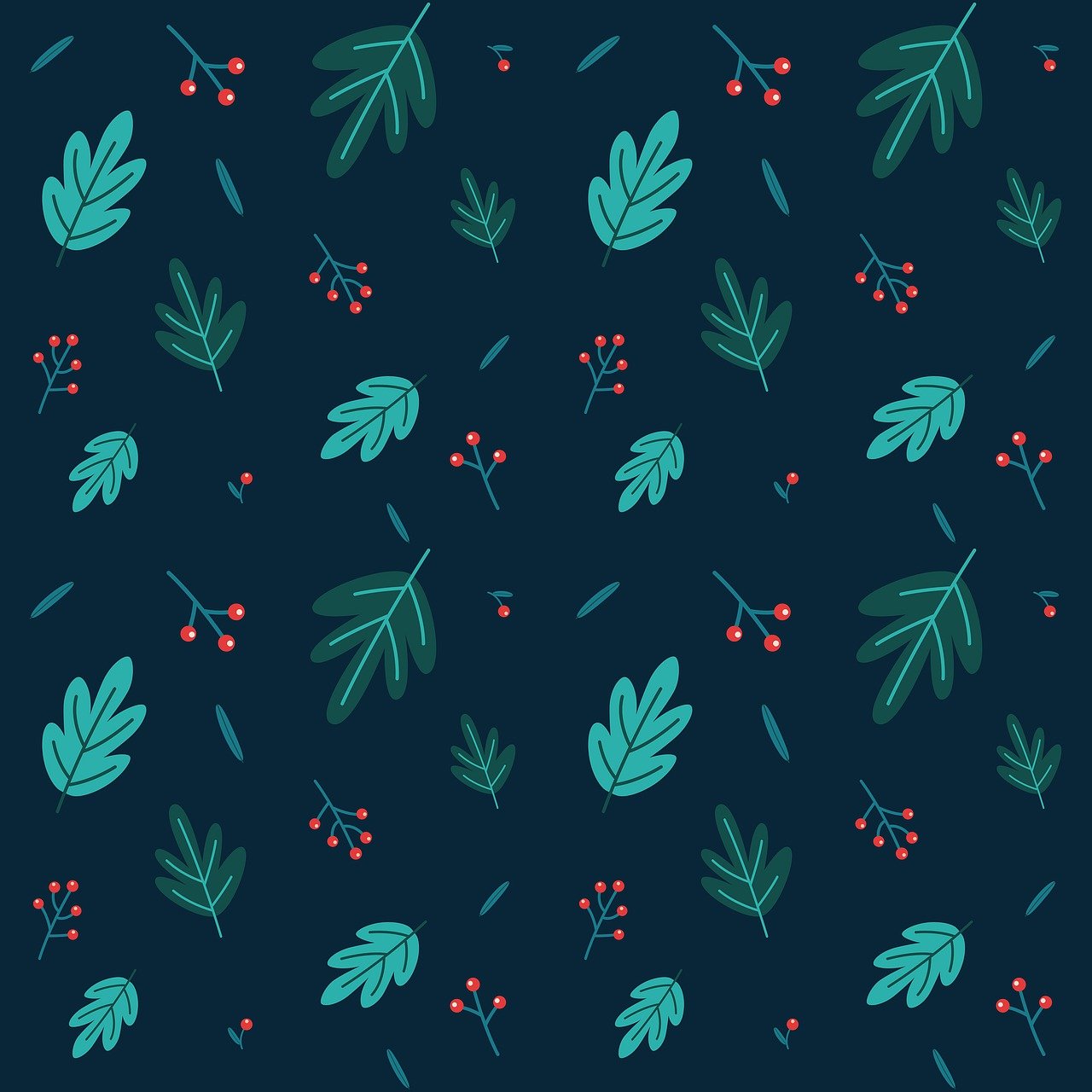 feuilles, modèle sans couture, modèle, contexte, baies, sans couture, conception, éléments, nature, fond d'écran, album, modèle pour l'emballage