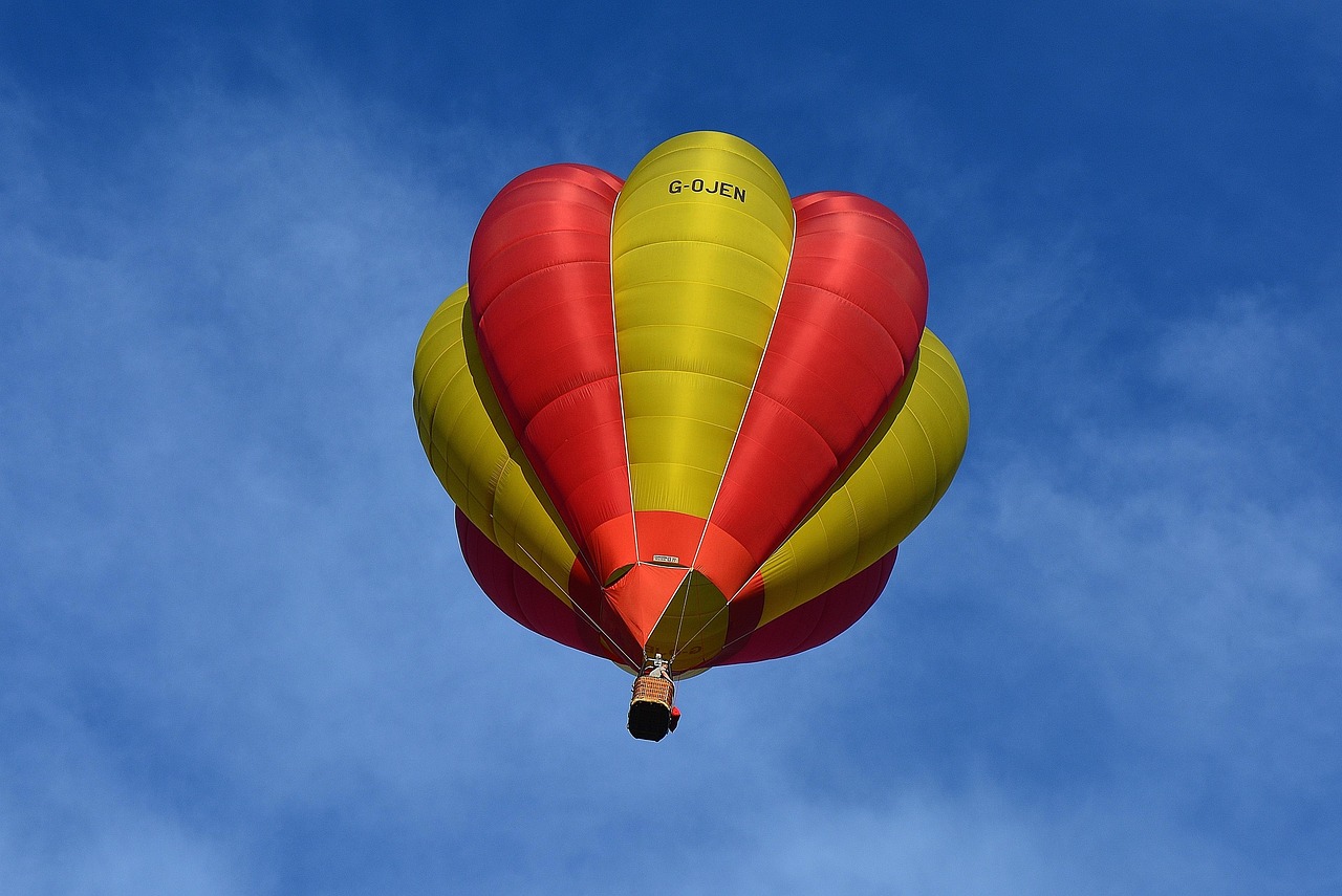 montgolfière, en volant, ciel, faire du ballon ascensionnel, nature, vol en montgolfière, flottant
