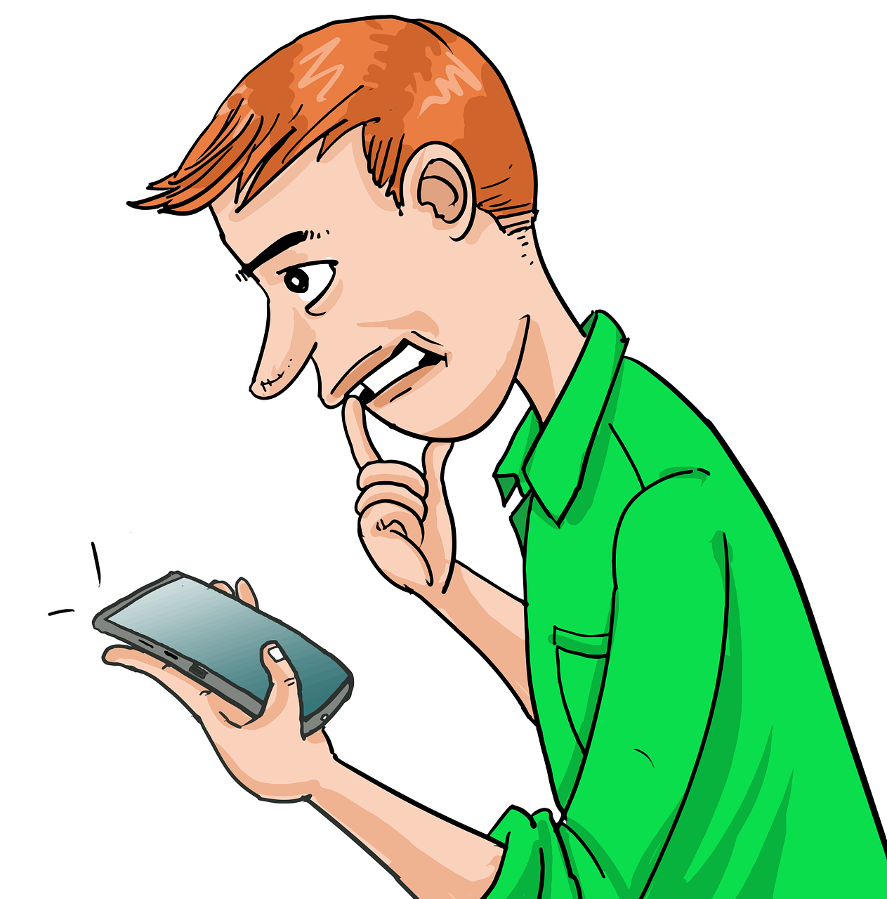 mot de passe oublié, homme, téléphone intelligent, se connecter, l'internet, le mot de passe, dessin numérique, dessin animé