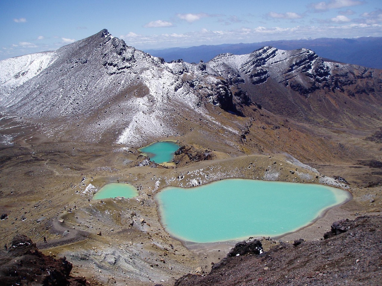 nouvelle zélande, tongariro crossing, lacs émeraudes