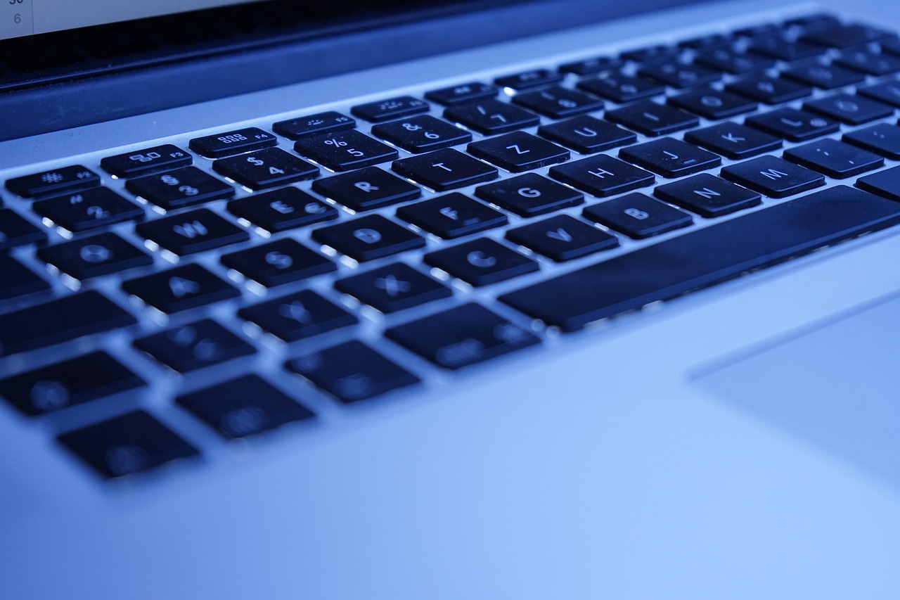 portable, macbook, apple, éclairage, edp, clavier