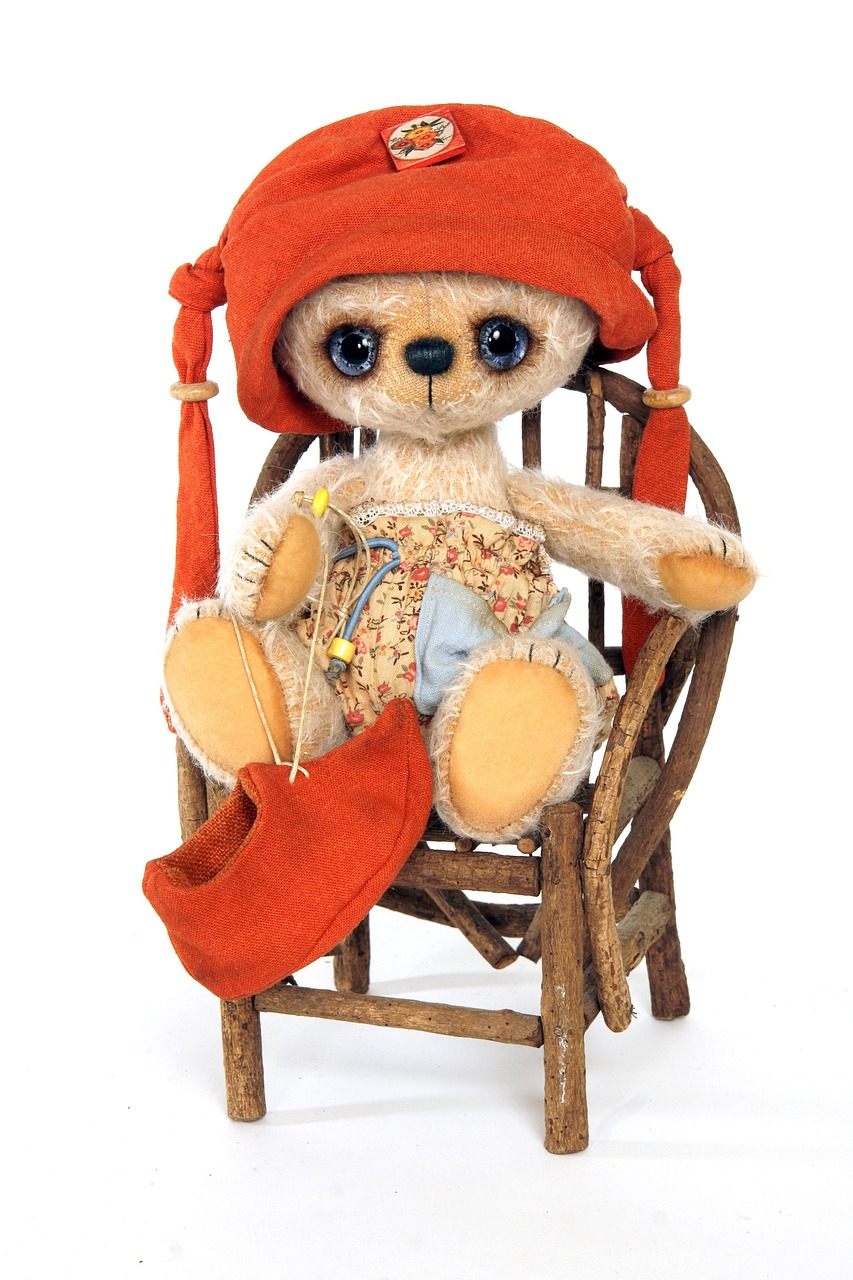 poupée, art folklorique, papier maché, petit, novossibirsk, russie, magnifique, chaise