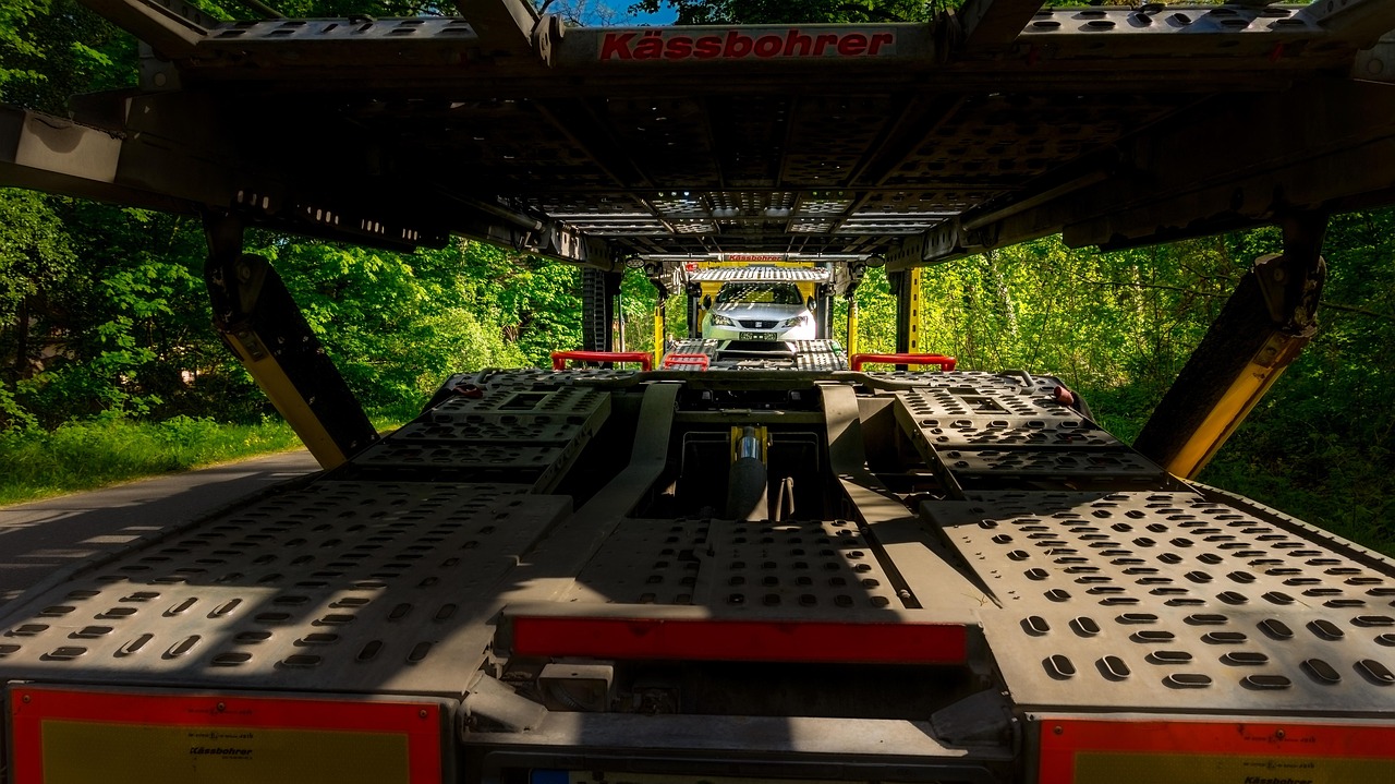 un camion, camion grue, semi-remorque, camions, jaune, mercedes