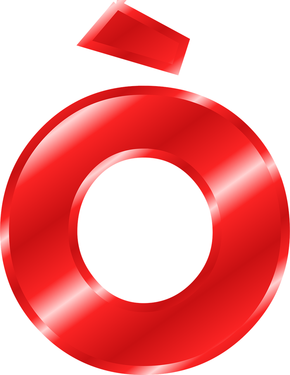 alphabet, o, ò, tréma, voyelle muté, abc, lettre, caractère alphabétique, bas de casse, rouge, brillant, lettre minuscule, caractère bas de casse, minuscule