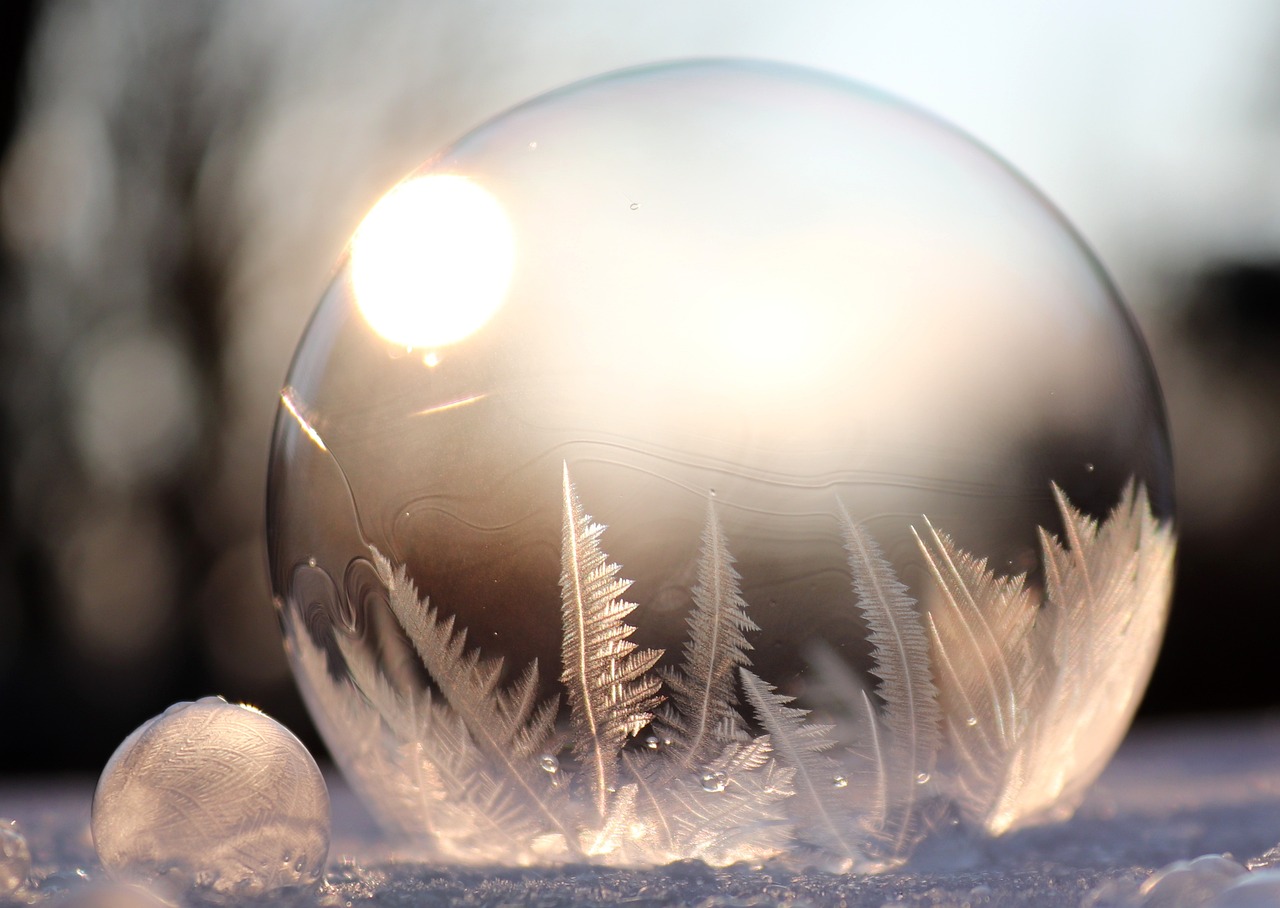 bulle de savon, bulle de gel, cristaux de glace, gelé, hiver, du froid, bubble, rétroéclairage, gel, hiver, hiver, hiver, hiver, hiver