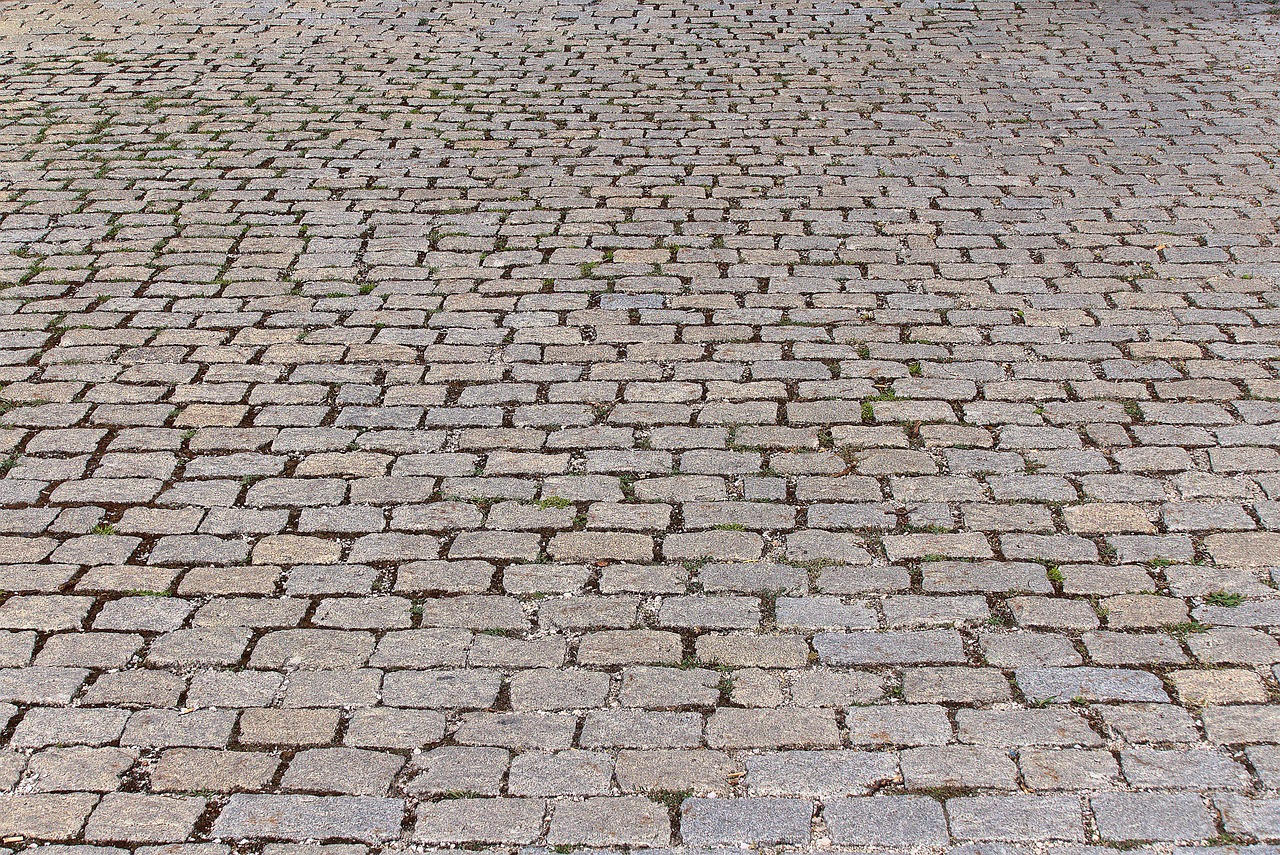 chaussée, pavés, route, pierres naturelles, structure, des pierres, centre historique