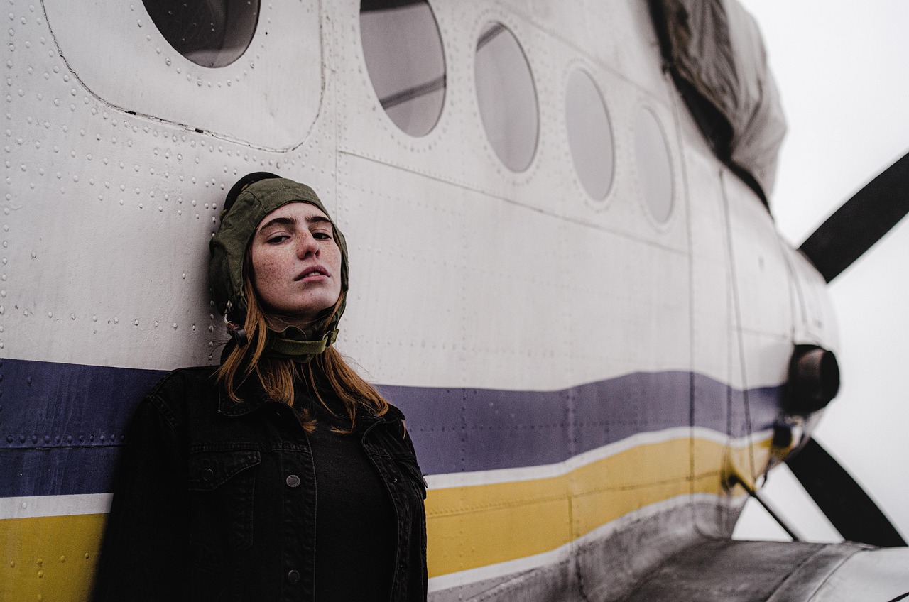 femme, pilote, avion, caucasien, aviation, avion, avion, avion, avion, avion