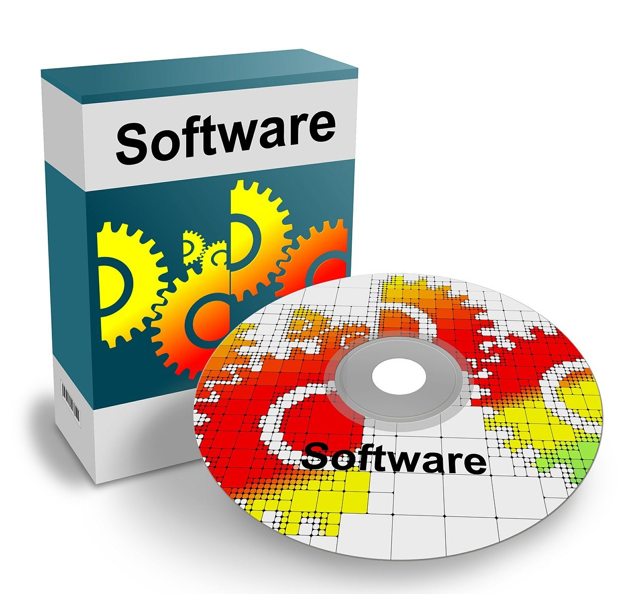 logiciel, programme, cd, dvd, disque, pack, emballage, boîte, engrenages, installation, améliorer, numérique, ordinateur, logiciel, logiciel, logiciel, logiciel, logiciel