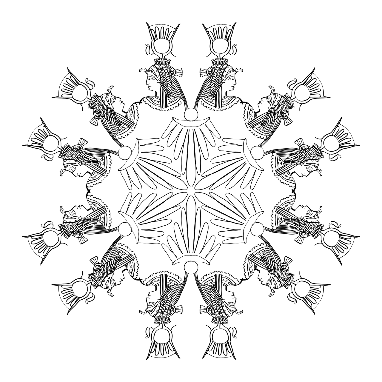 mandala, egypte, concl fr pdf, consonance, couronne, néfertiti