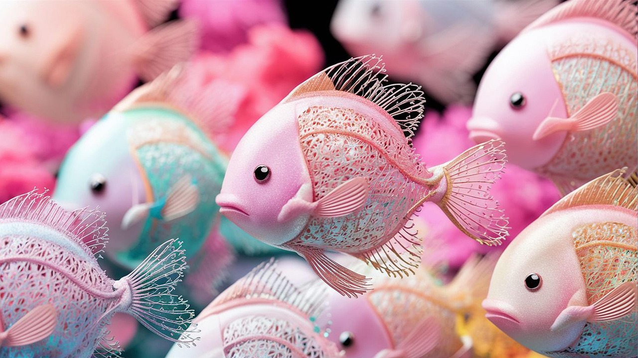 mer, l'eau, animaux, aquarium, saumon, faire de la pêche, sous-marin, nature, baignade, koi, récif de corail, rose, filigrane, bokeh, contexte, fond d'écran d'ordinateur portable, fond d'écran 4k, arrière-plan hd, fond d'écran complet hd, fonds d'écran, ai généré